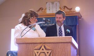 Judy & Mark at the bima